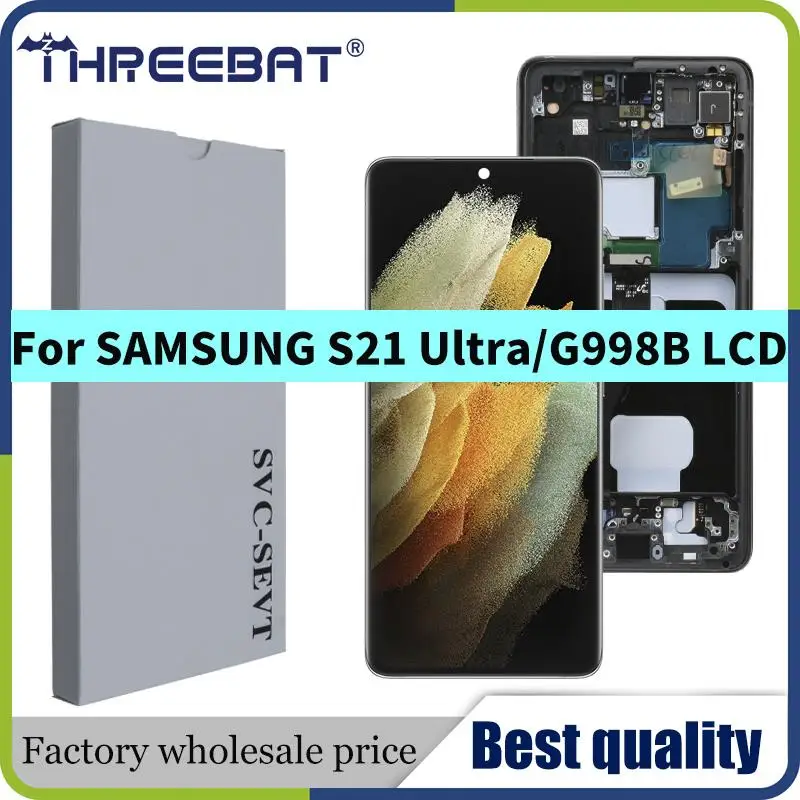 New! Dynamic AMOLED 2X For Samsung S21 Ultra G998B G998F G998U G998W LCD Display Touch Screen Digitizer Assembly Replacement