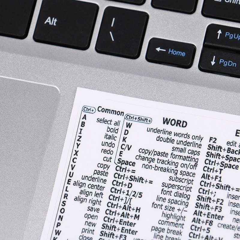 Computer Reference Keyboard Shortcut Sticker Adhesive For Windows PC Laptop Desktop For Macbook Shortcut For Lightroom Shortcut