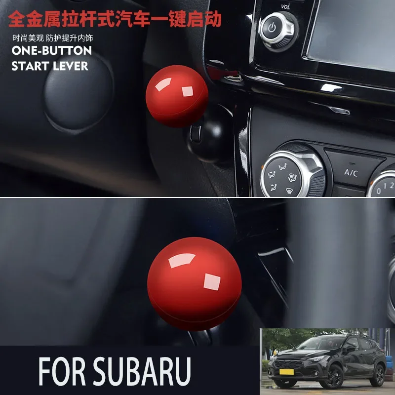 FOR SUBARU car BUTTON START Modification of pull rod decorative ball All metal ball tie rod Circular decorative cover