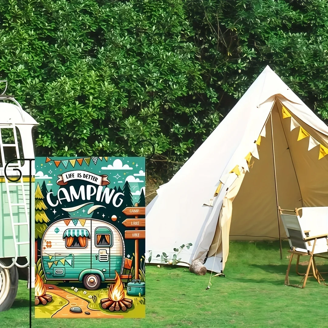 Camping Enthusiast Garden Flag 2
