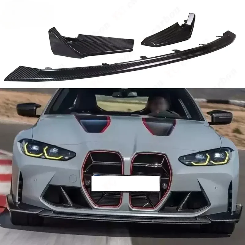 For BMW M3 G80 M4 G82 G83 Body Kit High Quality CSL Style Dry Carbon Fiber Car Front Bumper Diverter Spoiler Diffuser Front Lip