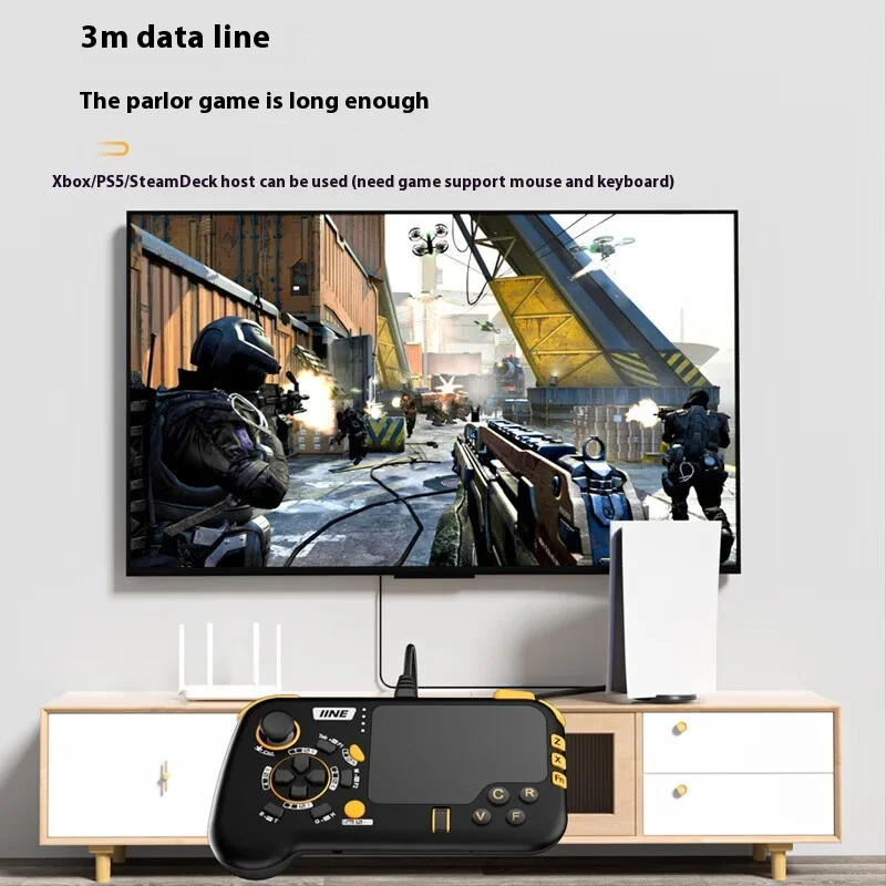 IINE Is Suitable For Pc Wired Keyboard And Mouse Controller Steamdeck/Ps5 Universal Keyboard And Mouse Two-In-One Controller