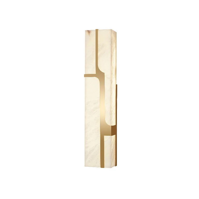 New Chinese all-copper LED natural marble antique wall lamp