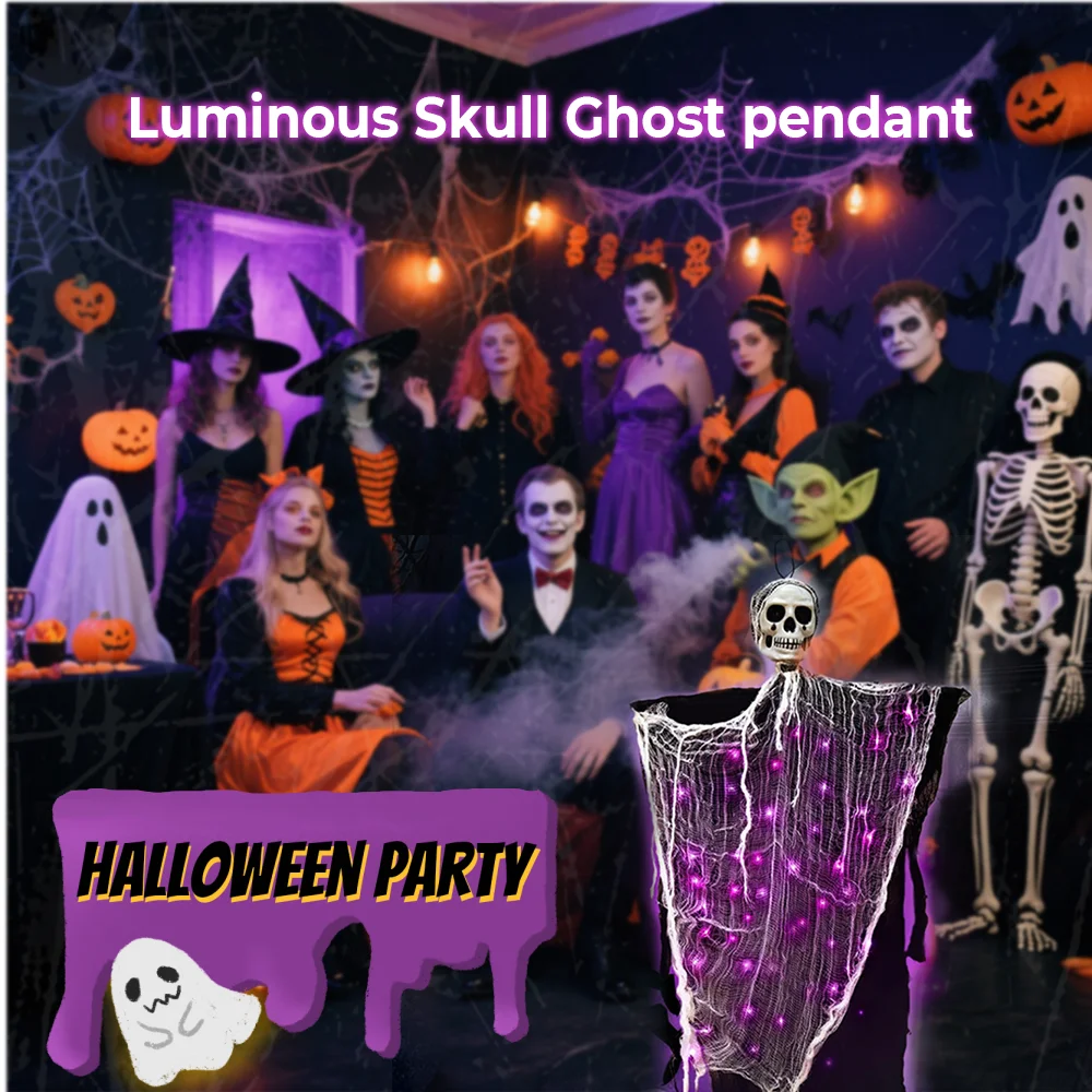 

Luminous Skull Ghost pendant