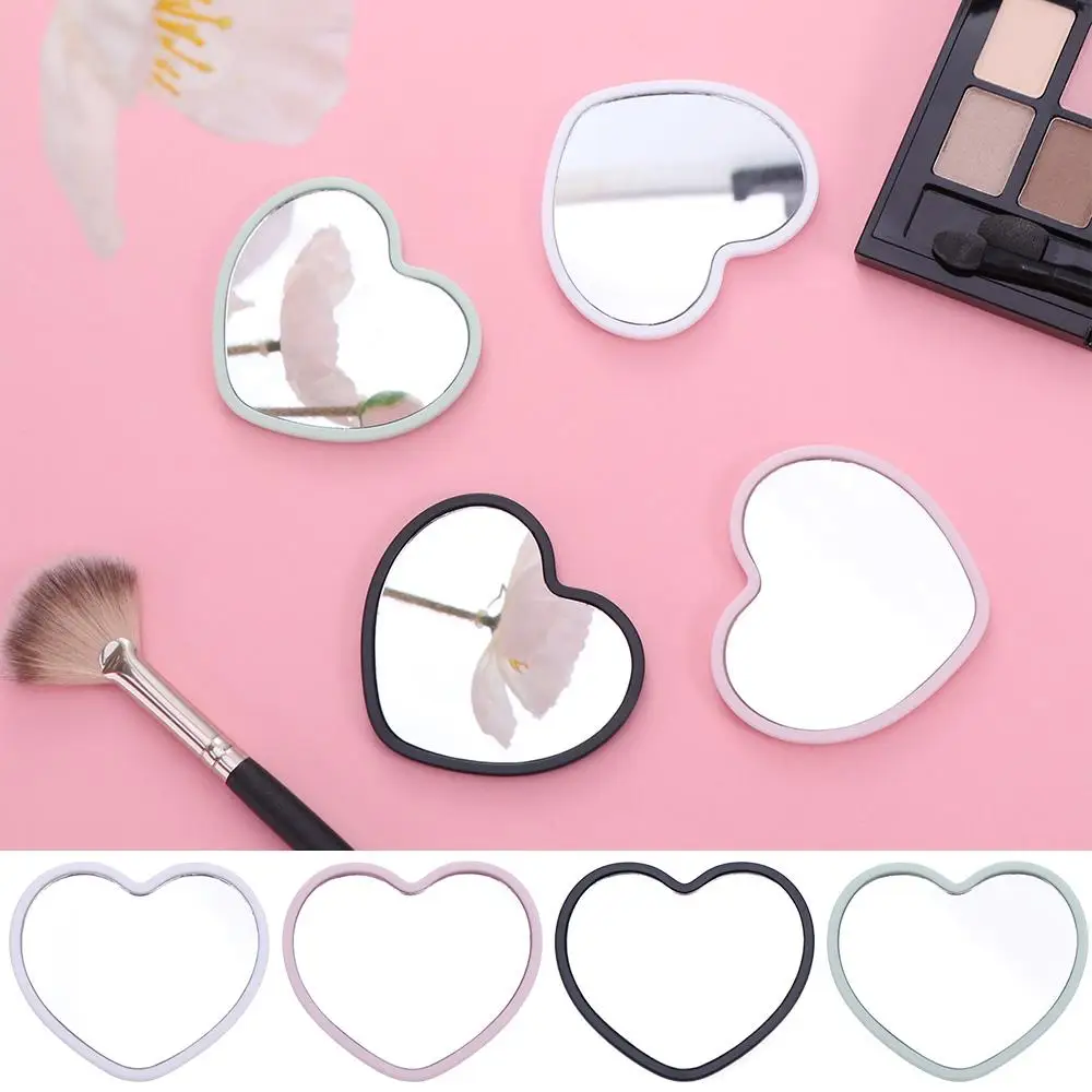 Modern Single-sided Heart-shaped Mirror Handheld Little Handheld Mirror High-definition Beauty Make-up Mirror Cosmetic