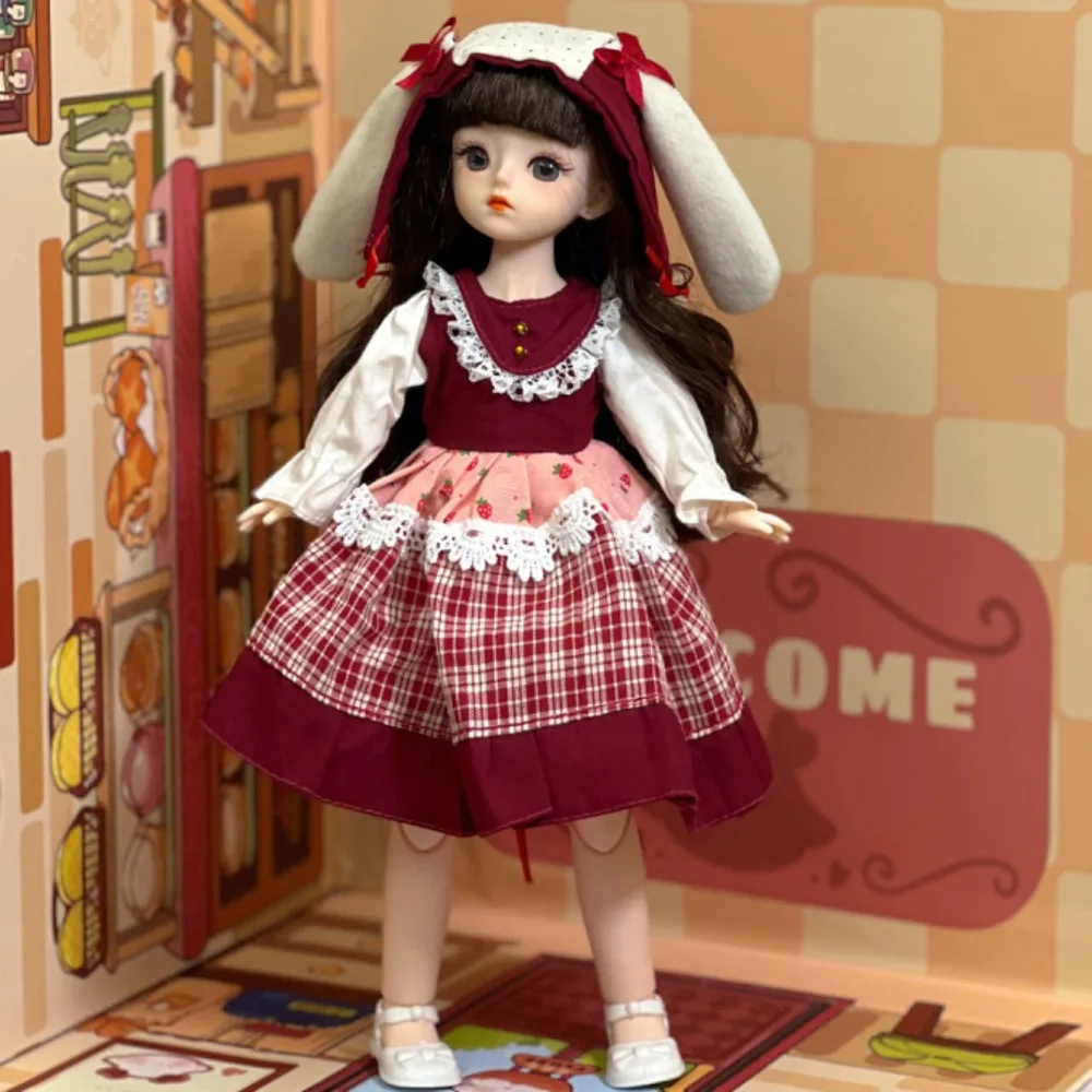 

1/6 SD 30cm Bjd Doll with Clothes Long Hair High Heel Princess Dress Up Dolls Elegant with Wig Make Up