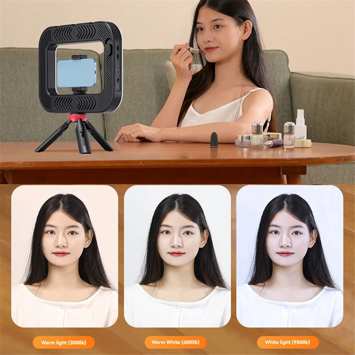 

GET! Dual Color Ring Light Handheld Photography Fill Light for YouTube Live Streaming and Photography