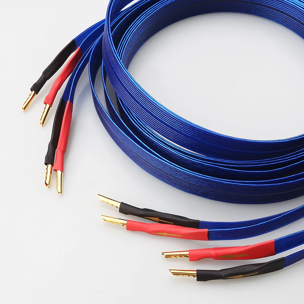 Dây Tín Hiệu Nordost Xanh Thiên Thanh Cáp Loa Bạc OFC Loa Dây Dẹt Hifi Cáp Âm Thanh Audiophile Cáp Cho Khuếch Đại DVD CD