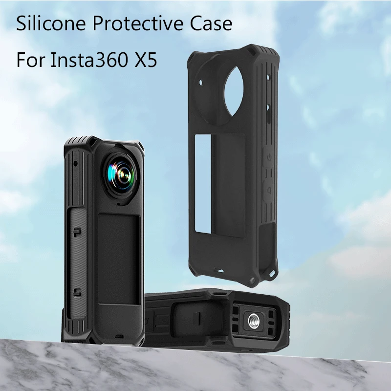 For Insta360 X5 Silicone Protective Case Anti-Fall Anti-Scratch Protective Cover for Insta360 X5 Camera Accessorie ﻿