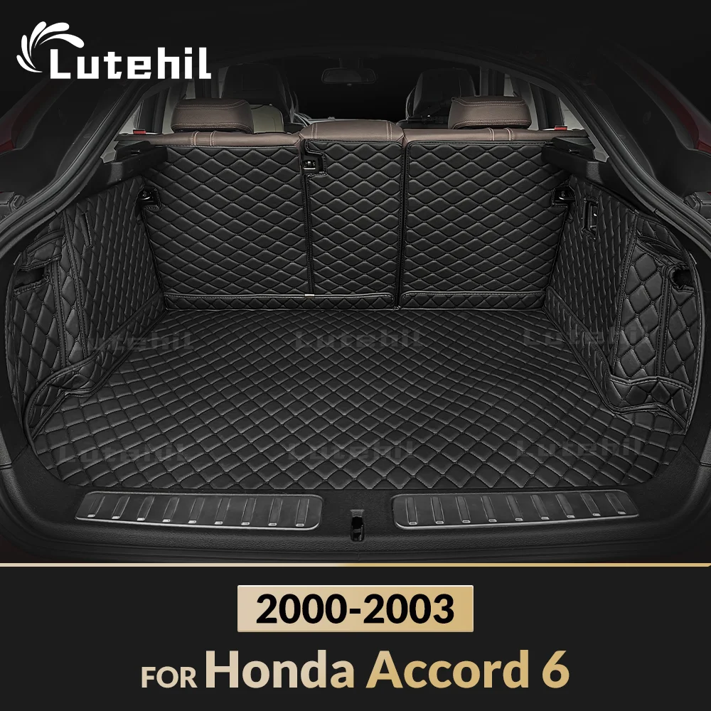 For HONDA Accord 6 2000 2001 2002 2003 Auto Full Coverage Trunk Mat Lutehil Car Boot Cover Pad Cargo Liner Interior Accessories