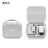 Bolsa de almacenamiento XFJI, Estuche de transporte protector, bolso de cuero PU resistente a caídas para DJI Mini 4K/Mini 2, accesorios para controlador de Drones