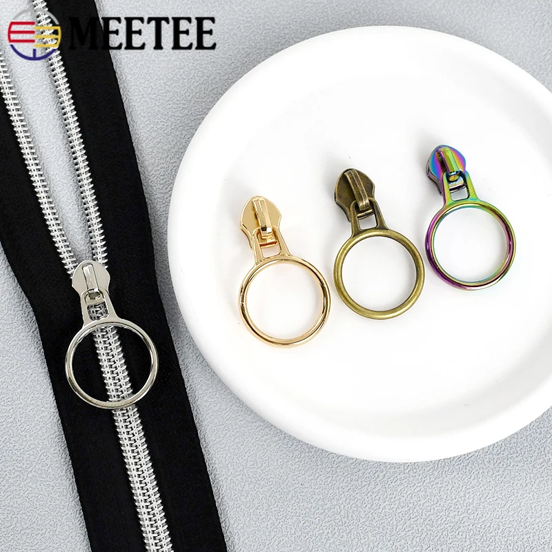 10-30 قطعة ميتي 5 #   حلقة النايلون سستة المنزلق حقيبة الملابس السحابة إكسسوارات الأجهزة الخياطة الملابس البريدي مجتذب رئيس طقم تصليح