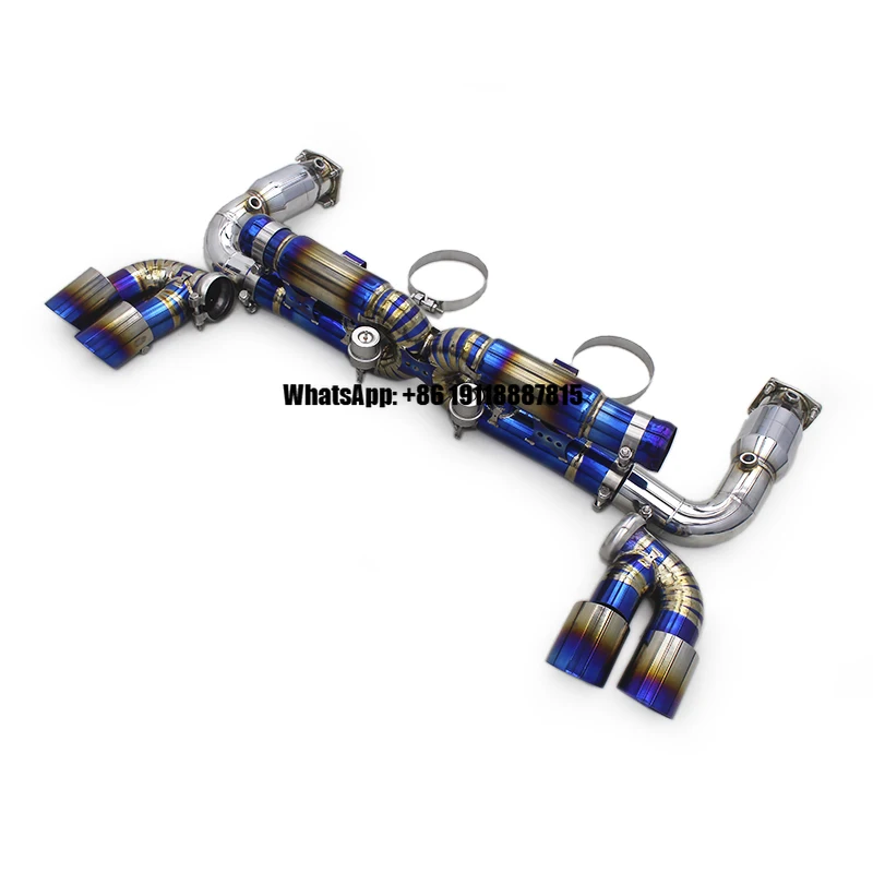 

Auto Full Catback Downpipe for Porsche 911 996 3.4L 1997-2005 OEM Factory Valve Titanium Muffler Exhaust Pipe Valved Axle Back