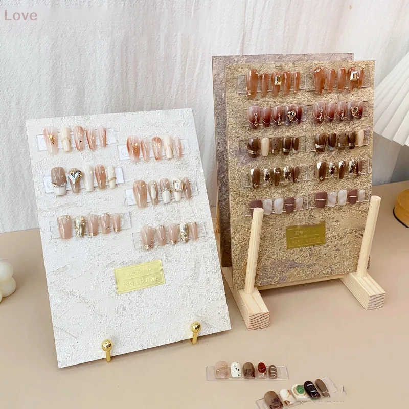 [L&P] لوحة عرض فنية للأظافر نصائح أظافر صناعية عينة لوحة ممارسة طلاء الأظافر تقف عرض أداة مانيكير