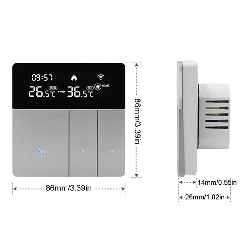 Controlador de temperatura inteligente Tuya Wifi, termostato, aplicación remota para Alexa, Google Home, Control por voz