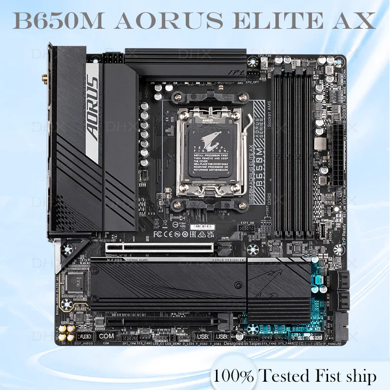 For GIGABYTE B650M AORUS ELITE AX Motherboard AM5 AMD B650 Micro ATX Mainboard Test OK