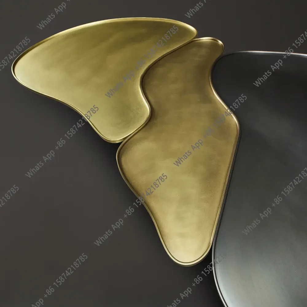 X Italian Designer High-end Customized Stainless Steel Special-shaped Combination To Make Old Coffee Table Villa Creativity