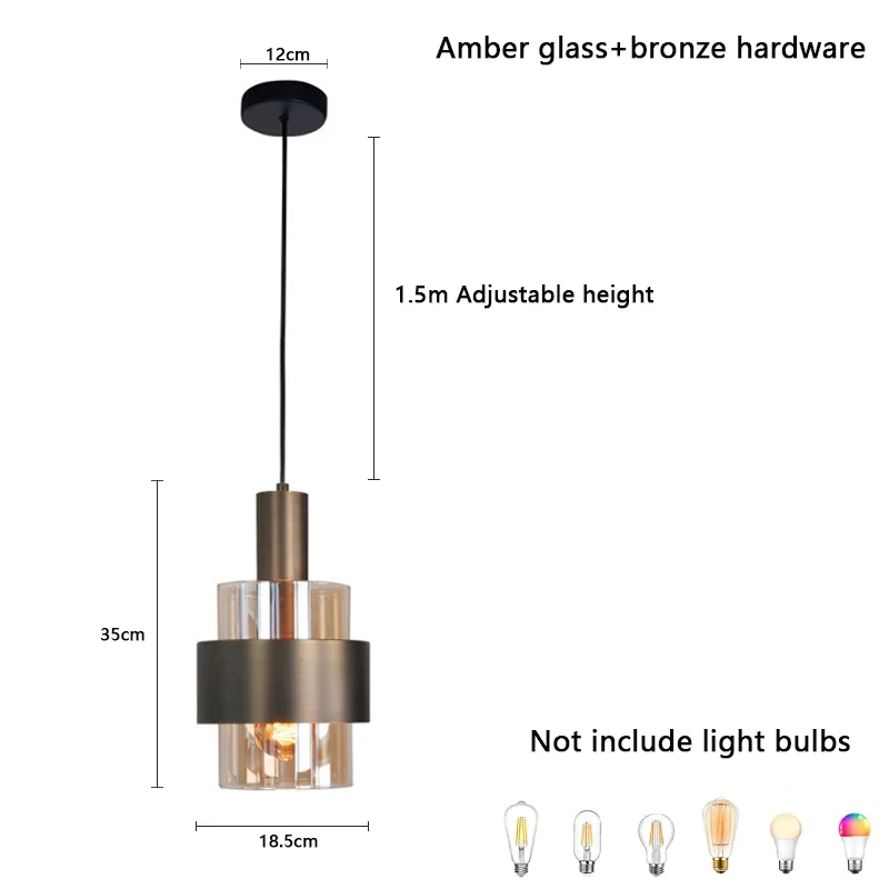 Moderne minimalistische glazen hanglamp E27Creativity cilindrische hanglampen Decor slaapkamer eetkamer woonkamer hanglampen