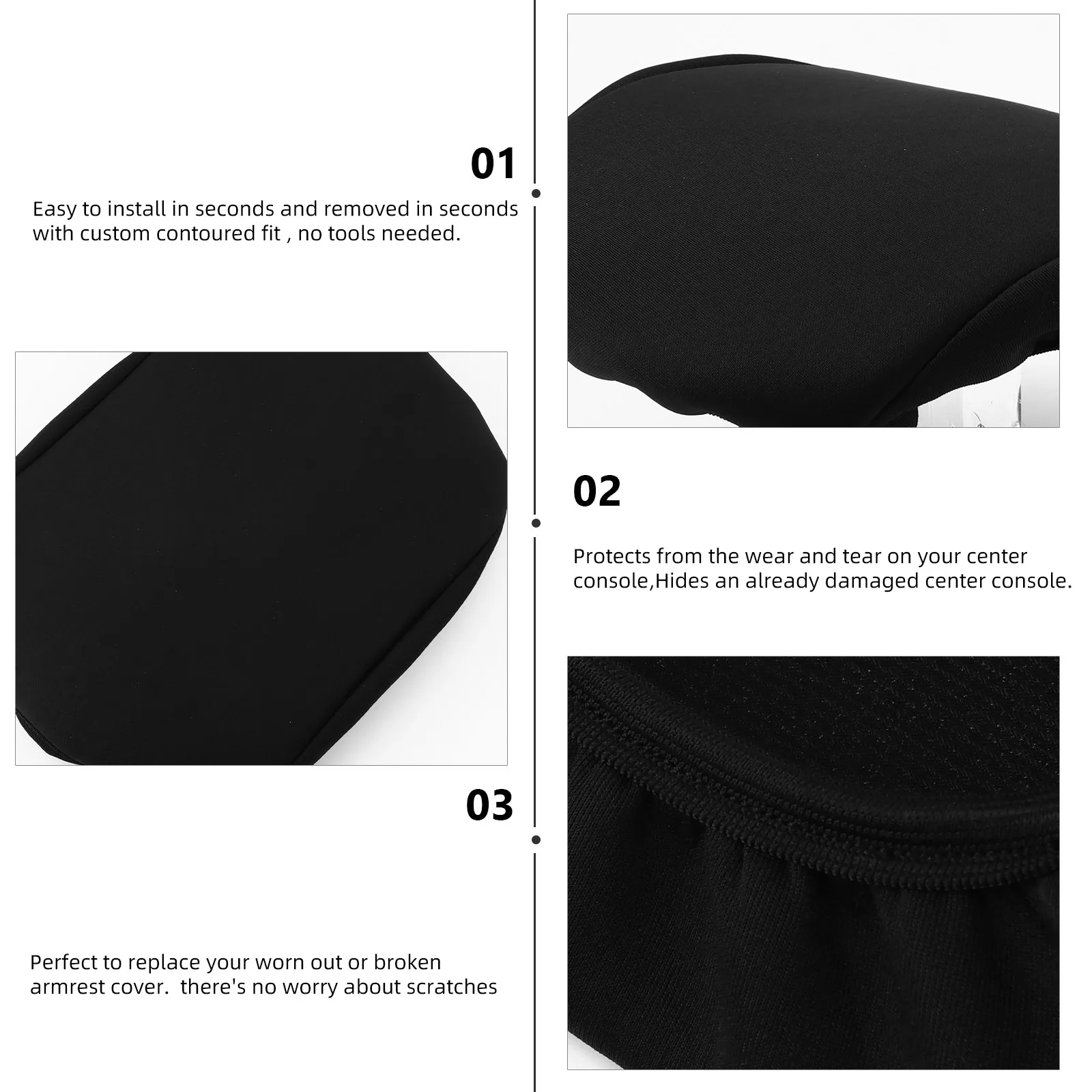 

Universal Car Center Armrest Cover Protector Cushion Console Lid Replacement Pad For Auto Vehicle Anti Scratch Durable Soft