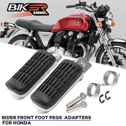 Front Footrest Pedal For HONDA CB600F CB900F HORNET CBR900RR CBR600 CB500 CB600 VFR800F Motorcycle Foot Peg Rest Stop Rubber