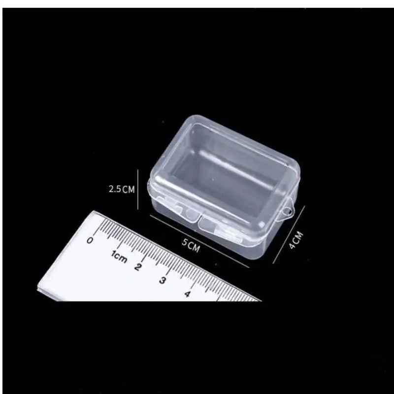 Mini Storage Box Small Items Rectangular Square Storage Boxes Earrings Organizer Earrings Rings Plastic Box Organization Storage