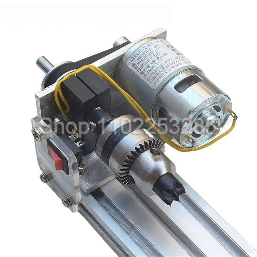 Multifunctional mini lathe adjustable grinding and polishing machine woodworking lathe 775 80W motor