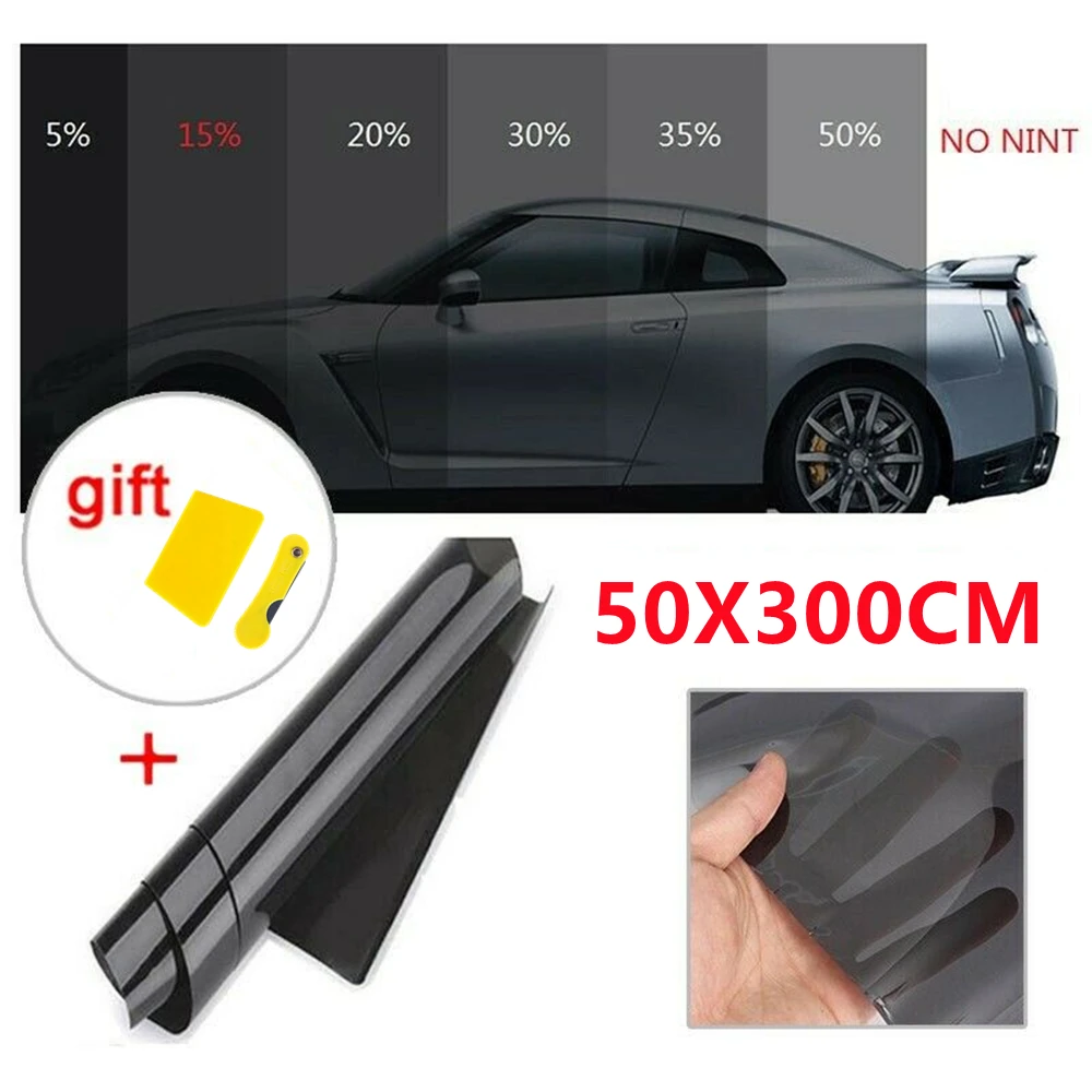 Sheets For Windows And Sunscreen Solar Sun Protection Window Film Foil 1-50 Percent VLT Car Window Shade Tinting 3M*50cm