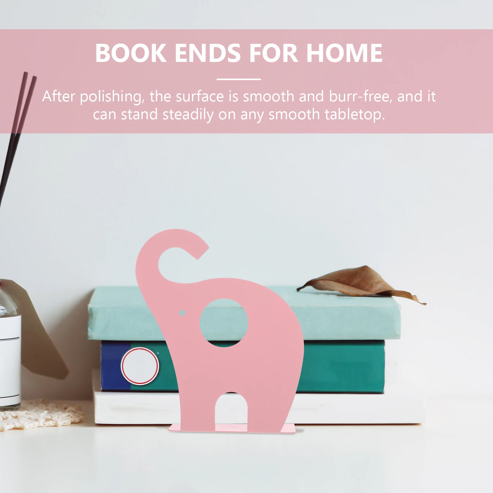 

Elephant Bookend Bookshelf Stopper Home Decor Multifunction Support Holders Metal Stoppers Table Organizers