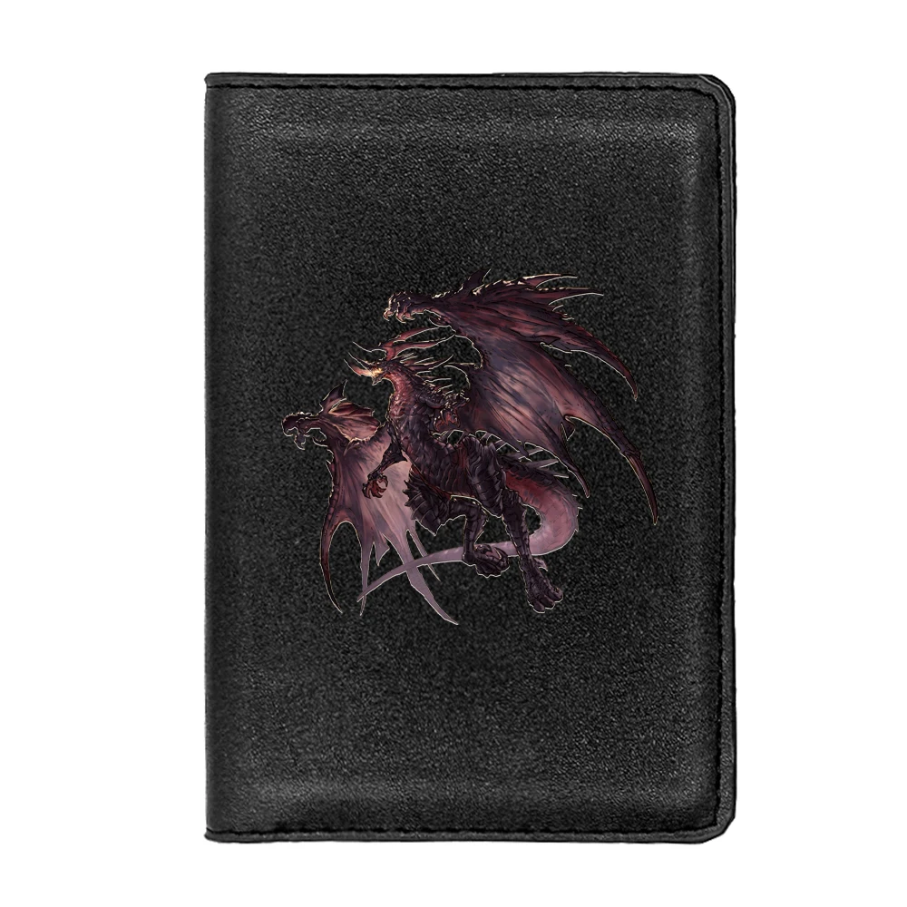 New arrivals Dragon With Wings design passport Cover Men Women Leather Slim ID Card Travel Holder Pocket Wallet Purse Money Case