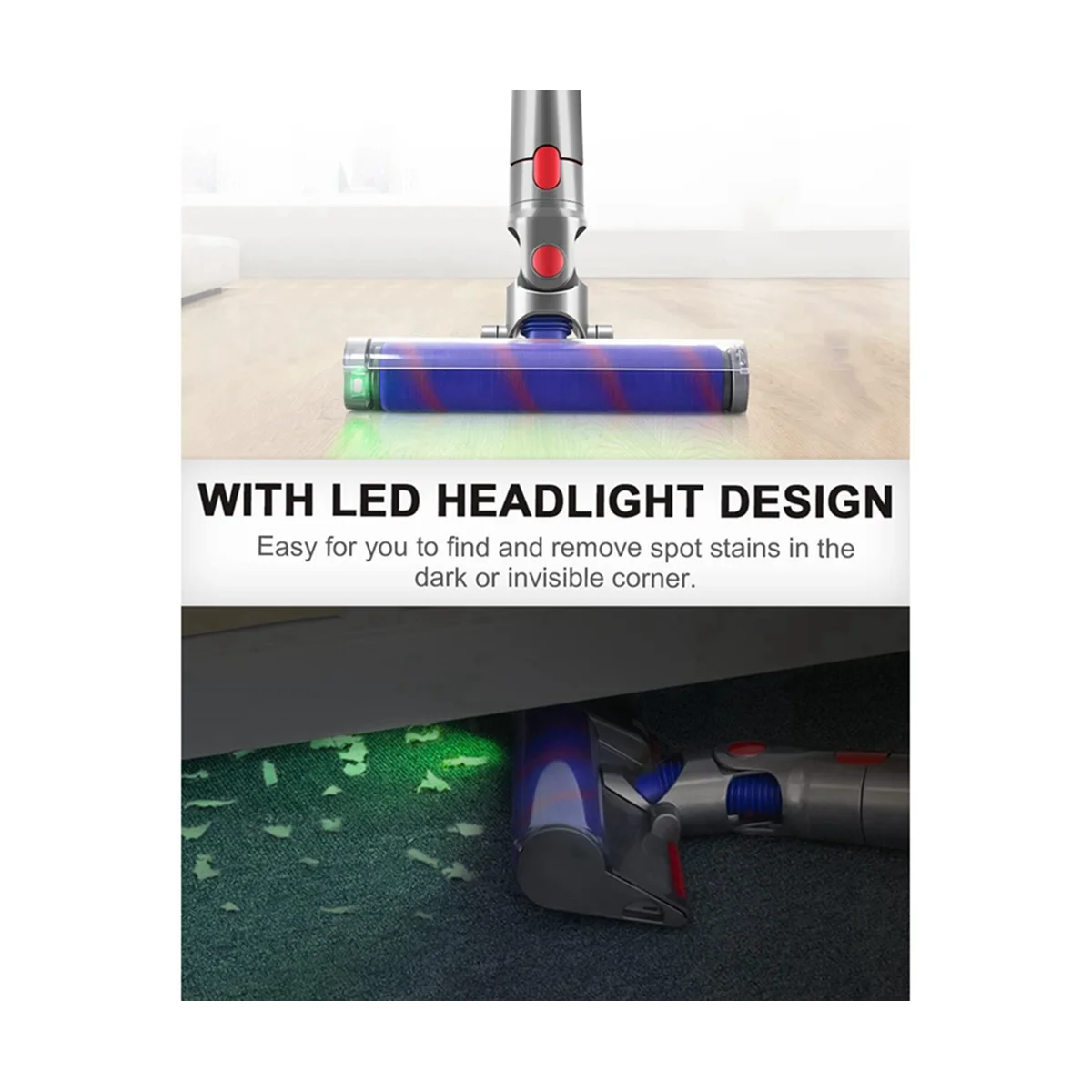 Brush for V7 V10 V11 V15 Cordless Stick Vacuum Cleaners Parts Soft Roller Brush Head