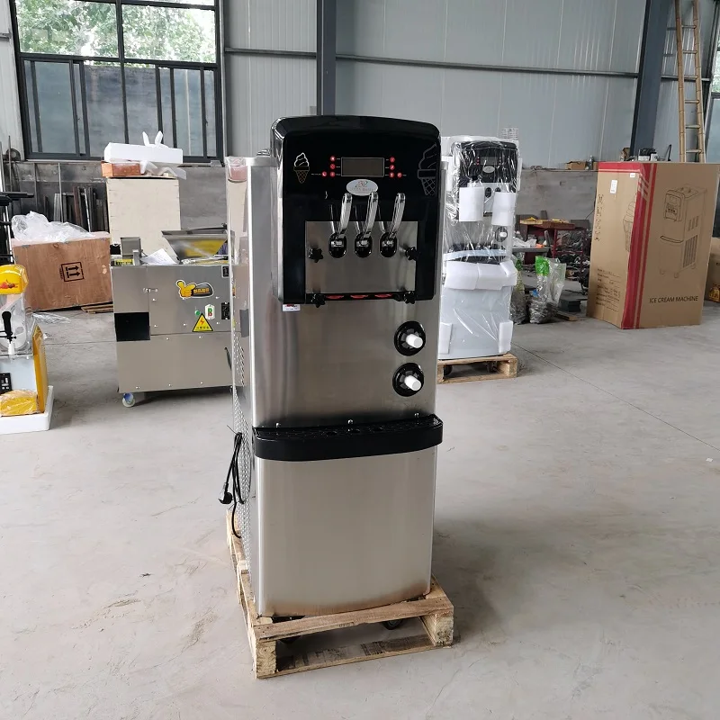 

Vertical Soft Ice Cream Machine Precooling System Ice Cream Makers Machine Stainless Steel