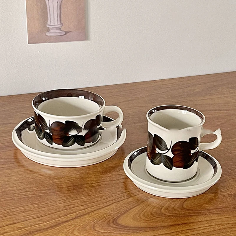 

Vintage Coffee Cup And Saucer Latte Coffee Cups Ceramic Afternoon Tea Cup Cups Coffee Mug Tazas Кружка Кружки اكواب قهو