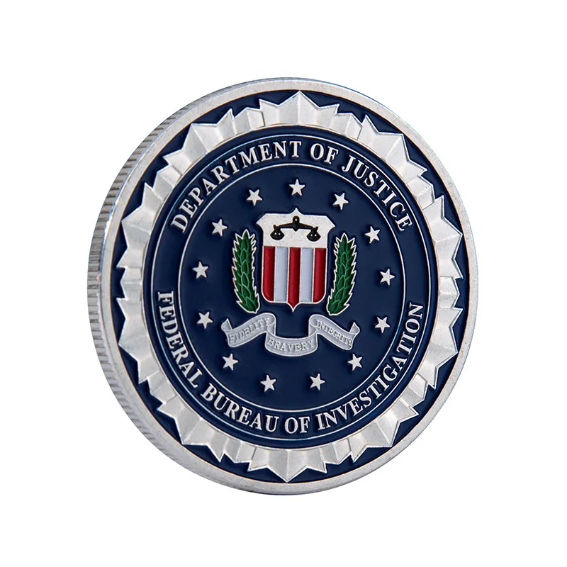 Department of Justice Federal Bureau of Investigation Souvenir Challenge Coin Commemorative Coin Collectible Gold Plated Coin