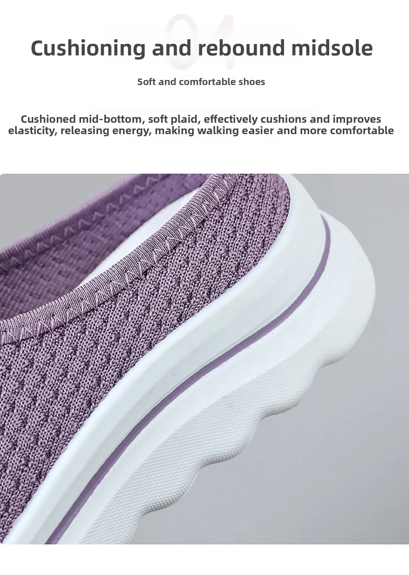 Übergrößen Damen Atmungsaktive Mesh-Pantoletten Slip-On Freizeitschuhe für Innen- und Außenbereich Tägliches Tragen – Detail 10