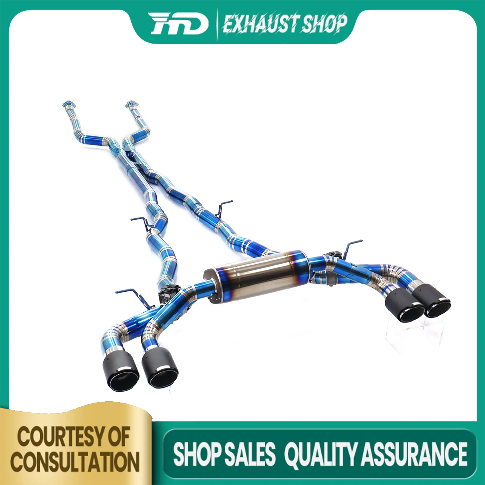 

High Quality Catback For BMW M5 G90 G99 Electronic Valve Muffler Tips Non-destructive Installation Racing Pipe Exhaust System
