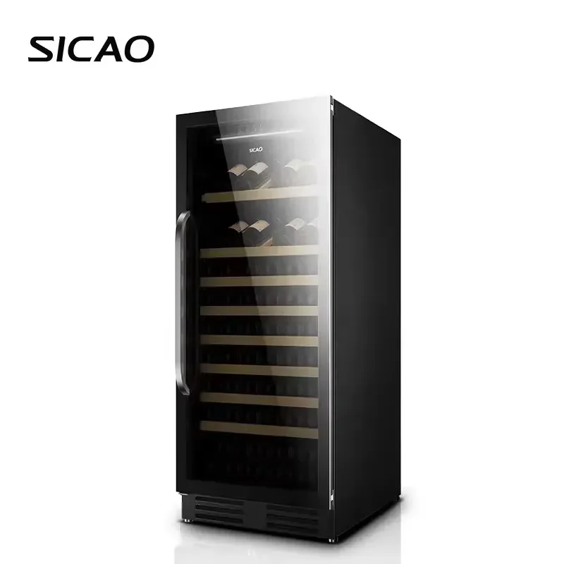 Modern Corner Wine Fridge Built In Glass Door Display Cabinet Single Zone Bar Chiller Kitchen Beverage Cooler Storage
