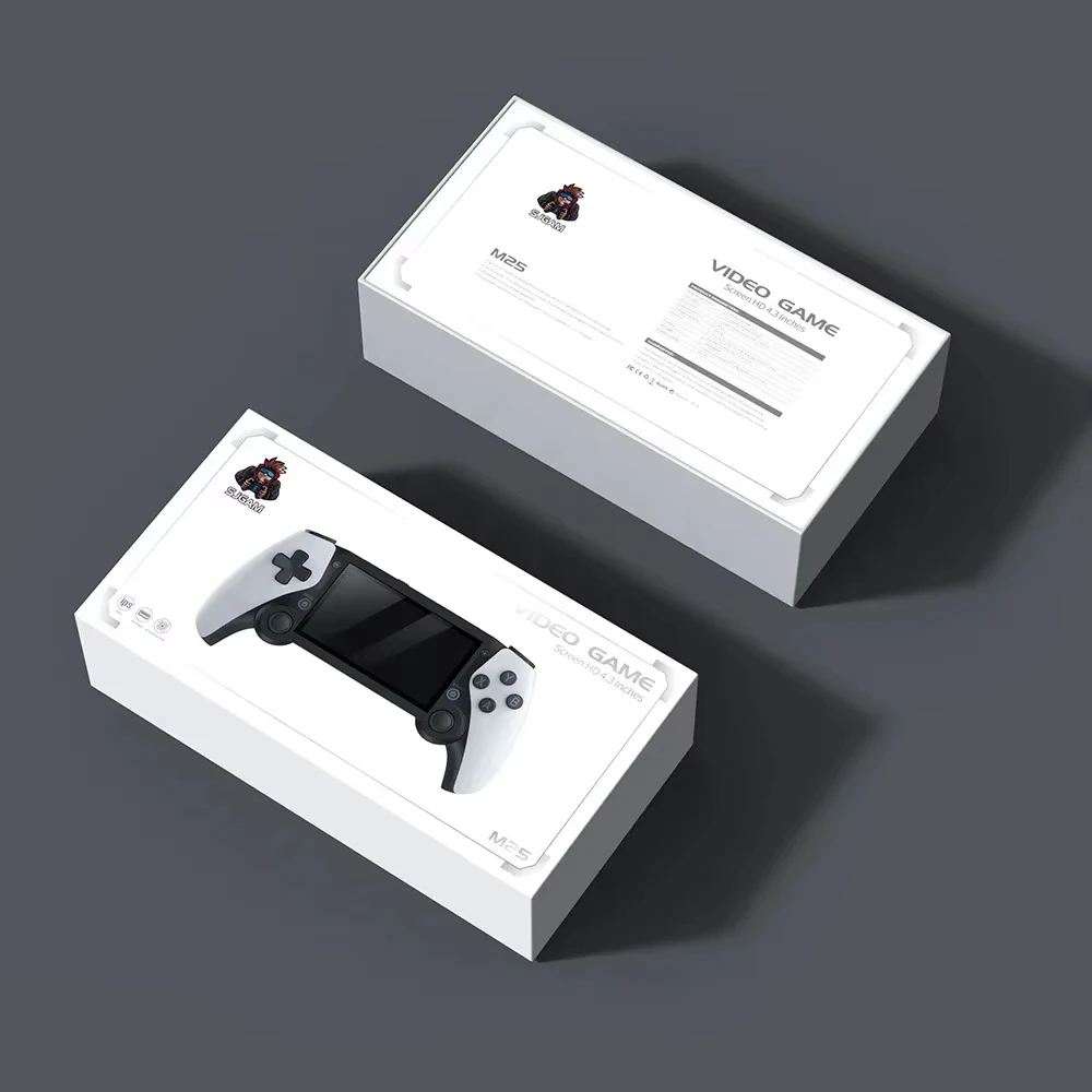 

Hot New M25 Handheld Game 4.3 HD Screen 19000+ Games Dual Console Player Retro Portable Video Game for Psp Ps1 N64 128G