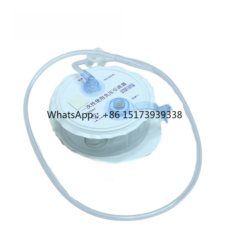 Surgical 200ml 400ml 800ml Medical Hospital Clinical  Negative Pressure Silicone PVC Disposable Wound Drainage Reservoir