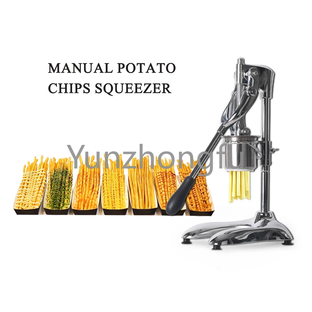 Extruder Kitchen Tool Manual Long French Fries Maker 20-30CM Dough Chips Squeezer Aluminum Alloy Machine For Corn Potato Dough