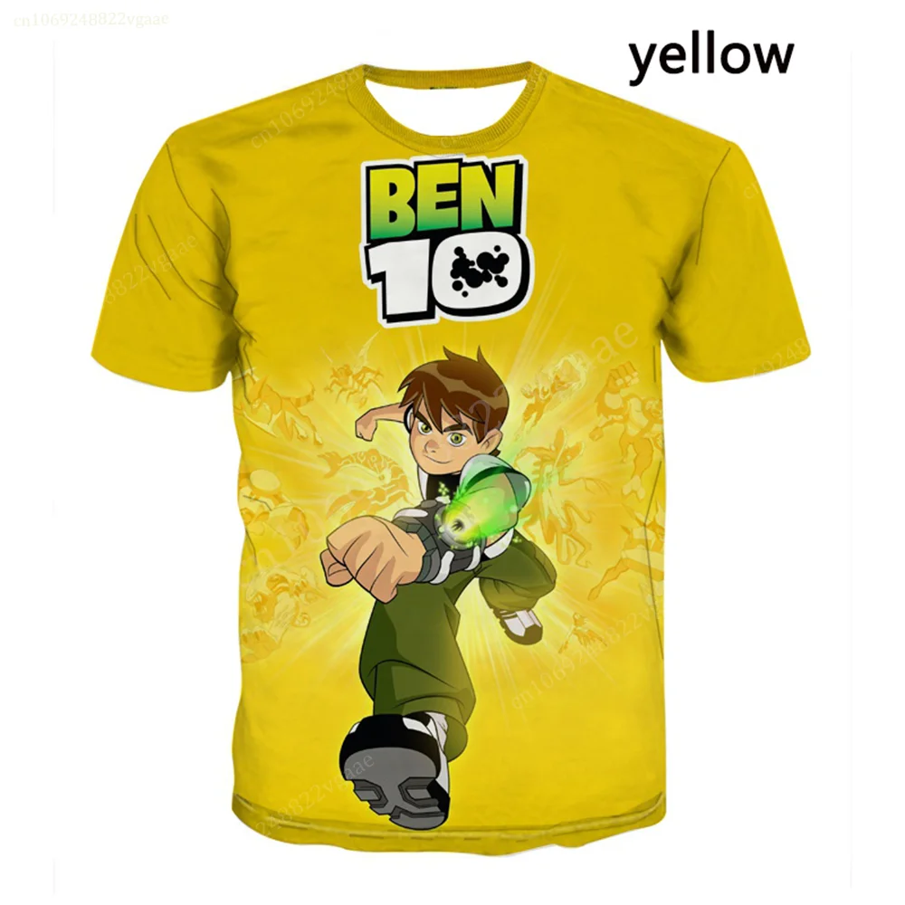 Summer Ben Tennyson 10 T Shirt Cartoon Boys Girls Tshirt Children\'s Clothing Kids Clothes Tee Shirts Costume Training Uniform