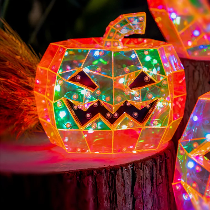 Halloween Decor RGB Pompoenlicht met Timer Bluetooth APP Controle Binnen Buiten USB Jack-O-Lantern Halloween Feestartikelen