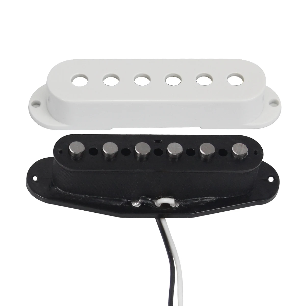 FLEOR 3PCS Alnico 5 Guitar Humbucker Pickup & Single Coil Pickups White HSS SSH Electric Guitar Parts