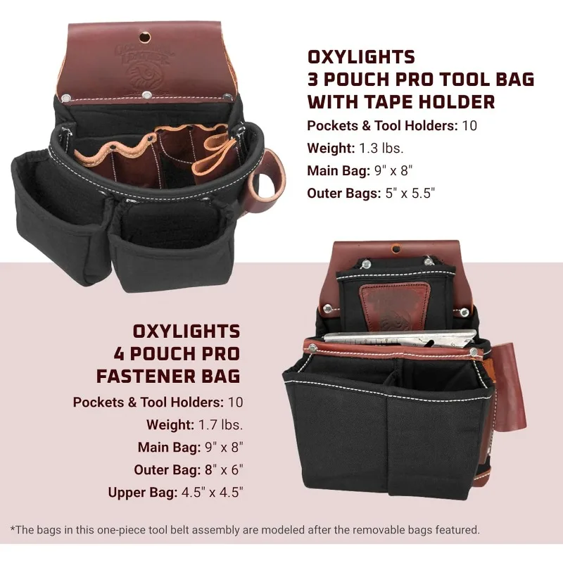 Framer ajustável para ajustar - 21 bolsos e porta-ferramentas - fabricado nos EUA