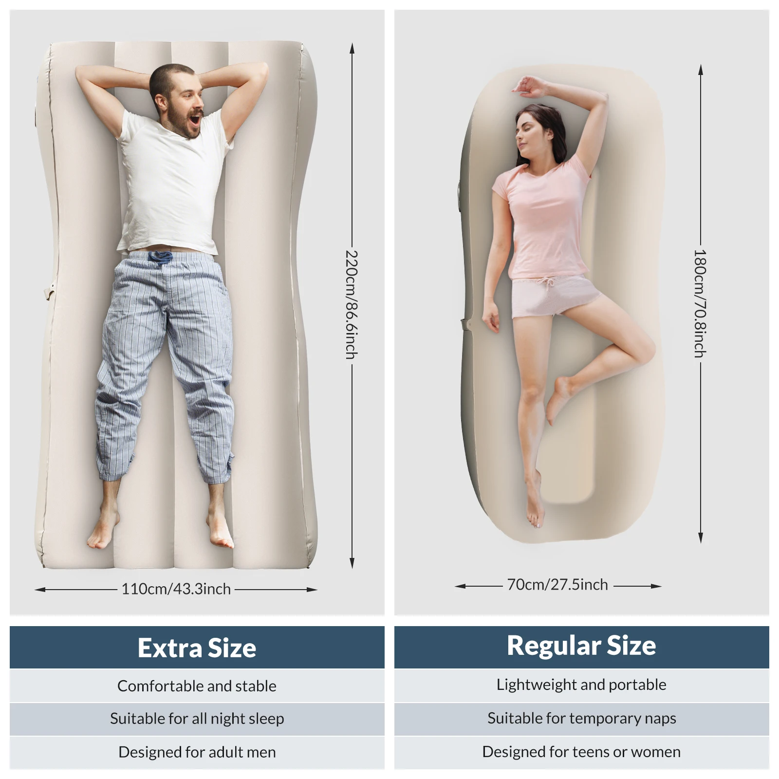 Bestrip BP800+ Fast Inflatable Air Sofa Bed Outdoor Portable Air Mattress Lazy Camping Automatic Inflatable Sleeping Mat