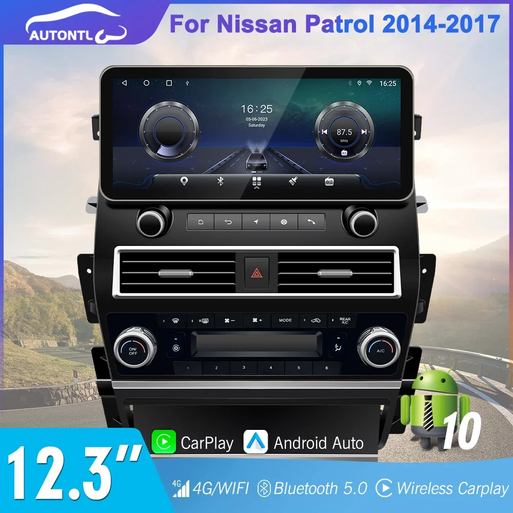 New Design 12.3''Android Car Radio GPS Navigation Multiemdia Carplay Stereo For Nissan Patrol Y62 Infiniti QX80 QX56 2014 - 2017