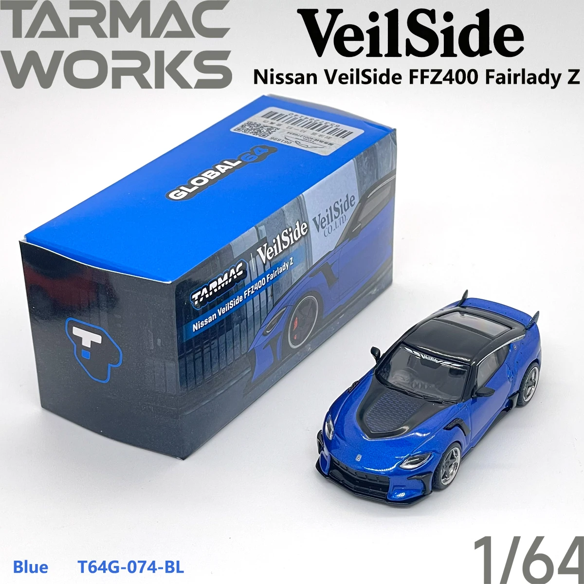 T64G‑074‑OR T64G‑074‑BL Tarmac Works 1:64 VeilSide FFZ400 Fairlady Z Collectible Model Vehicles Alloy Static Display Model