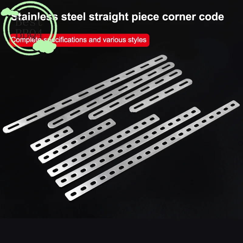 (BBQ4)Stainless Steel Flat Corner Bracket Mending Joining Plate Repairing Fixing Connector Furniture Cabinet Shelves Brace Parts