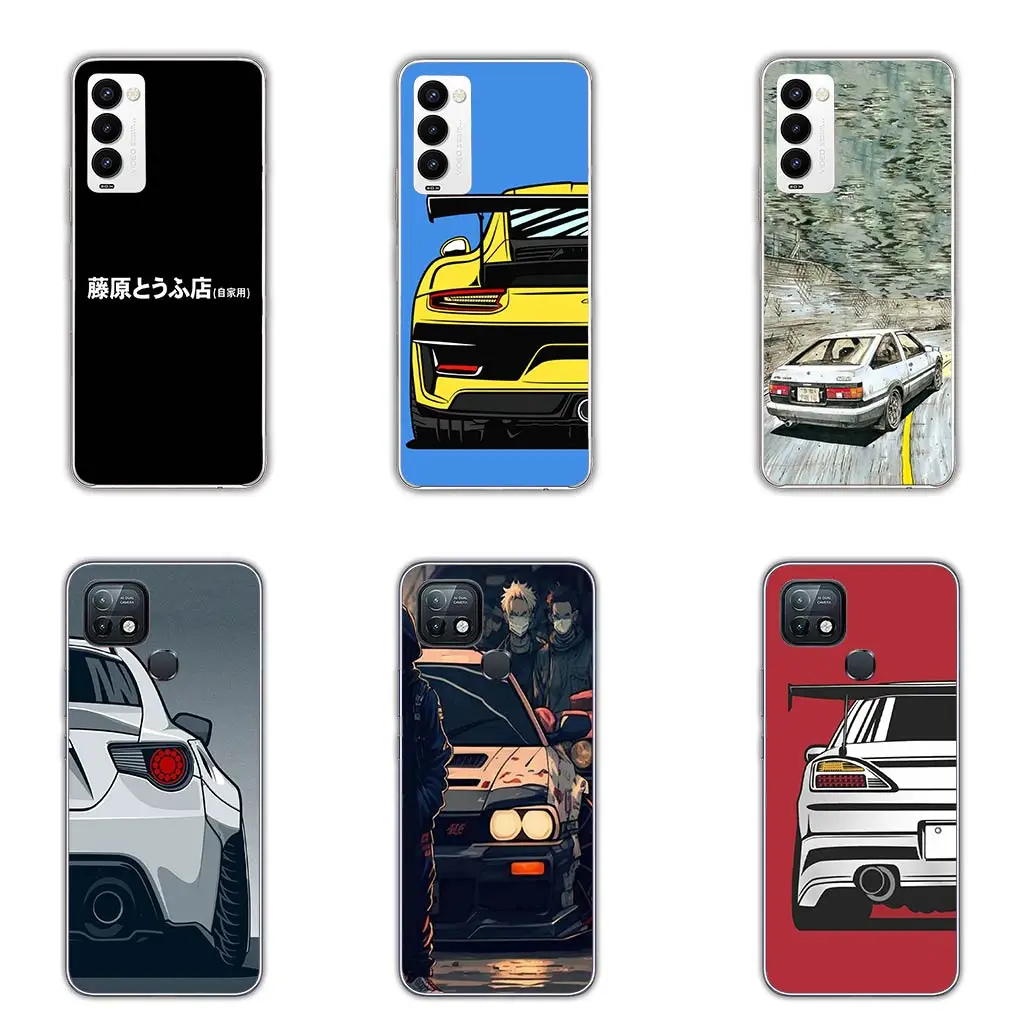 Initial D AE86 Car Taillights Phone Cover Case for Motorola Moto G04 G71 G73 G32 G34 G52 G8 G7 G9 G24 Power One Fusion Plus