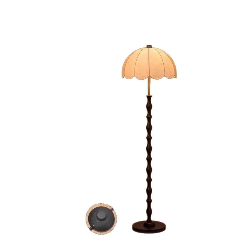 

Medieval floor lamp, decorative lamp next to the sofa in the living room, retro solid wood atmosphere lamp