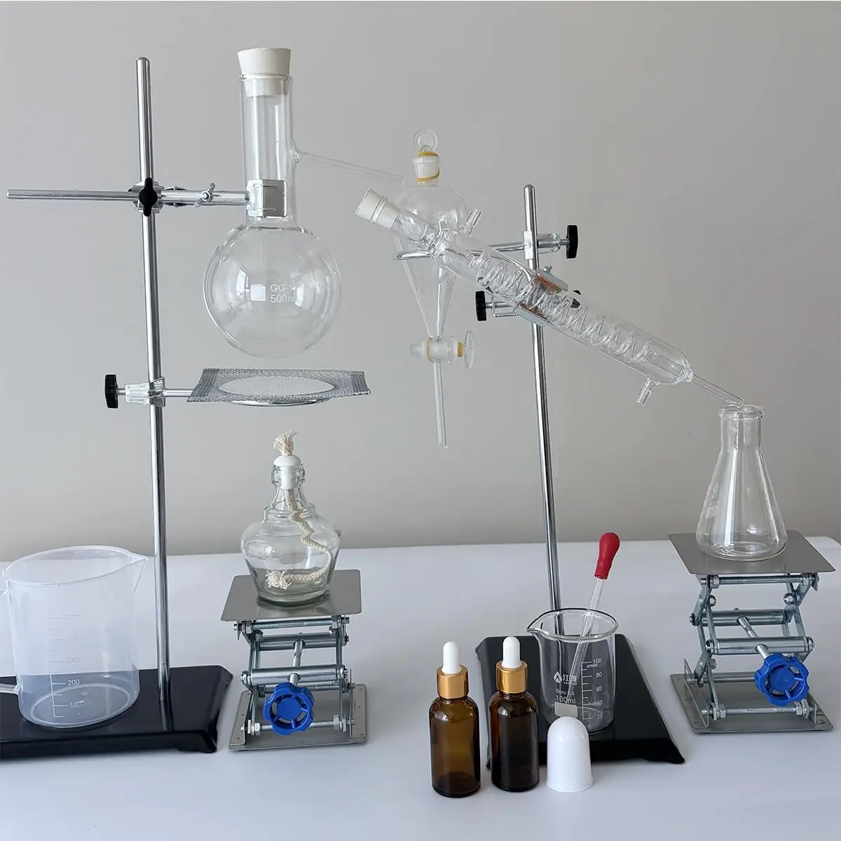 Supporto per martinetto da laboratorio in acciaio inossidabile Mini sollevamento a forbice da 4x4 pollici per attrezzature da laboratorio